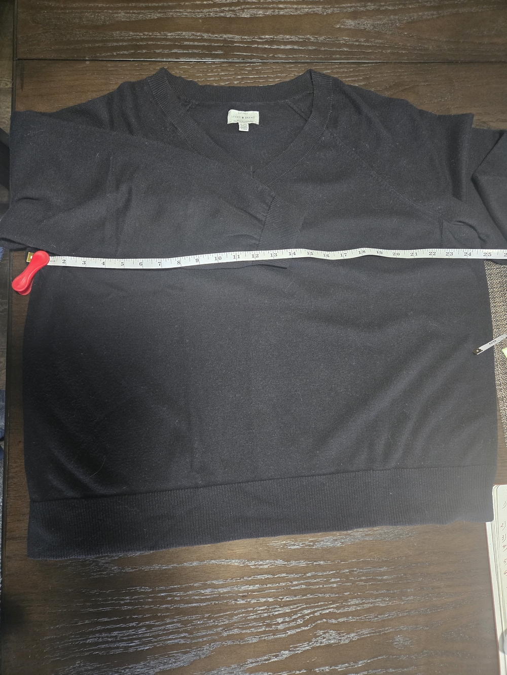 Women's Black V-Neck Sweater - Picture 2 of 4